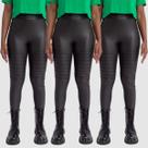 Kit 3 Calça Feminina Skinny Cirre Cintura Alta Tratorada
