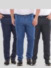 Kit 3 Calça Jeans Masculina Plus Size Básica do 50 ao 56 Calça Plus Size Kit 3 Calça Jeans Masculina Plus Size Básica do 50 ao 56 Calça Plus Size