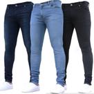 Kit 3 Calça Jeans Masculina Slim Fit Lycra