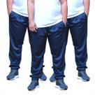 KIT 3 Calça Jogger Masculina Plus Size Lisa Helanca Flanelada