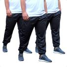 KIT 3 Calça Jogger Masculina Plus Size Lisa Helanca Flanelada KIT 3 Calça Jogger Masculina Plus Size Lisa Helanca Flanelada
