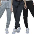 KIT 3 Calça Jogger Moletom WLS Modas Básico Frio Flanelado Moda Casual Feminina Inverno Confortavel