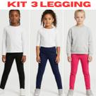 Kit 3 Calça Legging Infantil Menina Algodão Inverno 1 ao 16 TAMANHO:4COR:UNICA