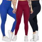 KIT 3 Calça Legging Smart WLS Modas Cós Alto Roupa Para Treino Academia Moda Fitness