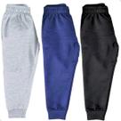Kit 3 Calça Moletom Infantil Juvenil Outono Inverno Algodão