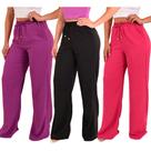 Kit 3 Calça Pantalona Feminina Cintura Alta Tendência Larga Altíssima Qualidade Kit 3 Calça Pantalona Feminina Cintura Alta Tendência Larga Altíssima Qualidade