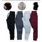 Kit 3 Calça Ribana Feminina Jogger Moletom Cordão E Bolso Lateral Veste do 36 ao 42 Cores Sortidas