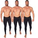 KIT 3 Calça Térmica Proteção UV WLS Modas Adulto Segunda Pele Ciclista Moda Fitness Masculina