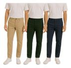 Kit 3 Calças Alfaiataria Masculina Social Slim Elegante para Trabalho e Escritório Moda Masculina 20 Kit 3 Calças Alfaiataria Masculina Social Slim Elegante para Trabalho e Escritório Moda Masculina 20