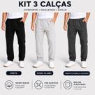 Kit 3 Calças de Moletom Básica Adulto Unissex sem punho