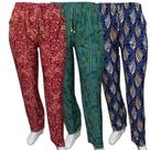 Kit 3 Calças Feminina Bolso Estampadas Moderna Corte Confortável