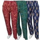 Kit 3 Calças Feminina Bolso Estampadas Moderna Corte Confortável