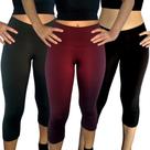 Kit 3 Calças Femininas Corsário Cós Lisa Cores Sortidas Suplex Pp ao Plus Size