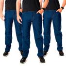 Kit 3 Calças Jeans Masculina Básica Tradicional