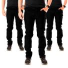 Kit 3 Calças Jeans Masculina Tradicional com Elastano