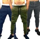 kit 3 calças jogger masculina lycra lançamento masculino com elastano variações de cores e tamanhos kit 3 calças jogger masculina lycra lançamento masculino com elastano variações de cores e tamanhos
