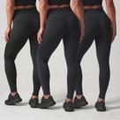 Kit 3 Calças Legging Feminina Cós Alto Academia Fitness Zero Transparência Suplex Kit 3 Calças Legging Feminina Cós Alto Academia Fitness Zero Transparência Suplex