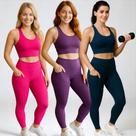 KIT 3 CALÇAS Legging LISA com BOLSO Leg Fitness Academia Corrida Cintura Alta 1059 KIT 3 CALÇAS Legging LISA com BOLSO Leg Fitness Academia Corrida Cintura Alta 1059