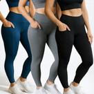 KIT 3 CALÇAS Legging LISA com BOLSO Leg Fitness Academia Corrida Cintura Alta 1059 KIT 3 CALÇAS Legging LISA com BOLSO Leg Fitness Academia Corrida Cintura Alta 1059