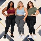 Kit 3 Calças Legging Plus Size Femininas Academia Grossas Reforçadas Várias Cores Confortáveis