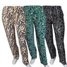Kit 3 Calças Liganete Feminina Com Bolso Estampada