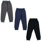 Kit 3 Calças Moletom c/Punho Kyly Infantil 10 ao 16 Unissex