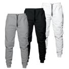 Kit 3 Calças Moletom Feminina Cintura Alta 2 Bolsos Básico Casual