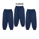 Kit 3 Calças Moletom Peluciado Algodão Infantil Juvenil Inverno 4 ao 16