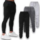 Kit 3 Calças Moletom Skinny Punho Fitness Flaneladas 34