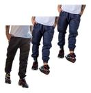 Kit 3 Calças Tactel Jogger Skinny Com Punho 2 Bolsos 016 Pr