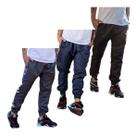 Kit 3 Calças Tactel Jogger Slim Skinny Homens Estilosos 016