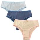 Kit 3 Calcinha Básica Tanga Fristyle Microfibra Lisa Feminina Adulto