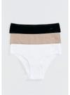Kit/3 Calcinha Biquíni Hering 77UG Feminina Malha Algodão T. P/XG