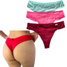 Kit 3 Calcinha Fio Duplo Lisa Feminina Microfibra