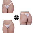 Kit 3 Calcinha Fio Tule - c3 KIT 3 CALCINHAS LUANA