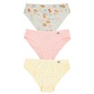 Kit 3 Calcinhas de Algodão Infantil Miss Delrio 51309 Capivara