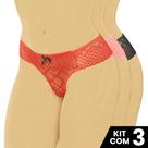 Kit 3 Calcinhas Feminina De Renda Com Forro