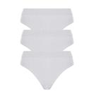 Kit 3 Calcinhas Feminina Sem Costura Básica Lisa Branco Lupo Loba