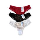 Kit 3 Calcinhas Fio Dental em Renda com Strappys Dy Any Kit 3 Calcinhas Fio Dental em Renda com Strappys Dy Any