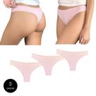 Kit 3 Calcinhas Fio Dental Try Basics Algodão Cotton Básica Lisa Moda Lingerie