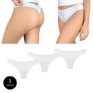 Kit 3 Calcinhas Fio Dental Try Basics Algodão Cotton Básica Lisa Moda Lingerie