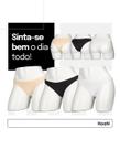Kit 3 Calcinhas Hoahi Tanga sem Costura Algodão