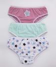Kit 3 Calcinhas Infantil Estrelas Marisa Tam 2 a 12 Ro-67095
