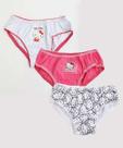 Kit 3 Calcinhas Infantil Hello Kitty Tam 2 a 12 Rosa-85001