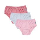 Kit 3 Calcinhas Infantil Meia Malha 100% Algodão Luna 0361