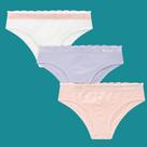 Kit 3 Calcinhas Kyly Infantil Juvenil Menina em Microfibra Tamanho:G