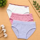 Kit 3 Calcinhas Kyly Infantil Juvenil Menina em Microfibra Tamanho:MCor:Rosa/lilás/branco