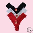 Kit 3 Calcinhas Lingerie Renda Fio Dental Kit 3 Calcinhas Lingerie Renda Fio Dental