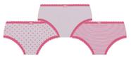 Kit 3 Calcinhas Lupo Confortável Rosa Infantil Meninas