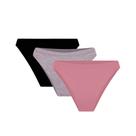 Kit 3 Calcinhas Microfibra Trifil (C04404/4404/c04408) Preto/mescla/poesia Kit 3 Calcinhas Microfibra Trifil (C04404/4404/c04408) Preto/mescla/poesia